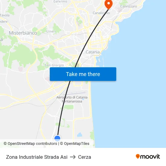 Zona Industriale Strada Asi to Cerza map