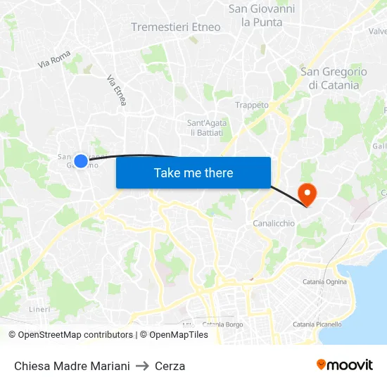 Chiesa Madre Mariani to Cerza map