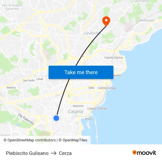 Plebiscito Gulisano to Cerza map