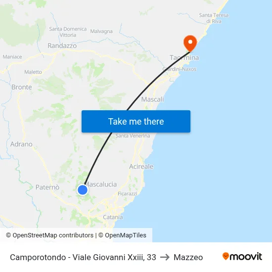 Camporotondo - Viale Giovanni Xxiii, 33 to Mazzeo map