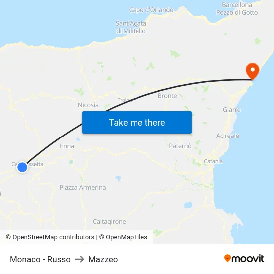 Monaco - Russo to Mazzeo map