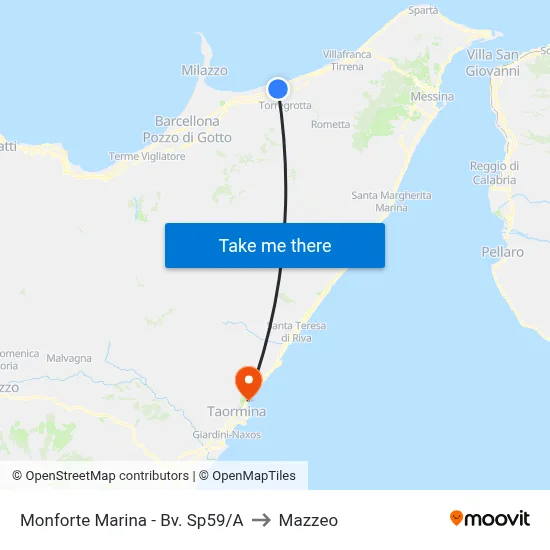 Monforte Marina - Bv. Sp59/A to Mazzeo map