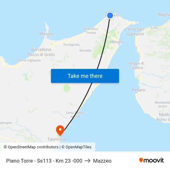 Piano Torre - Ss113 - Km 23 -000 to Mazzeo map