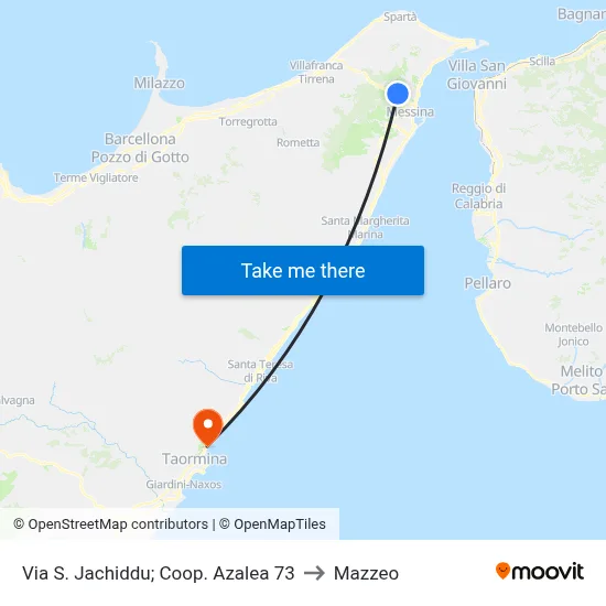 Via S. Jachiddu; Coop. Azalea 73 to Mazzeo map
