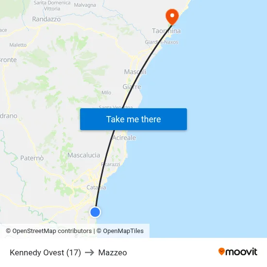 Kennedy Ovest (17) to Mazzeo map