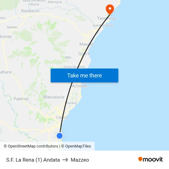 S.F. La Rena (1) Andata to Mazzeo map