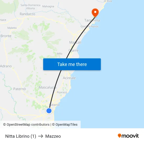 Nitta Librino (1) to Mazzeo map