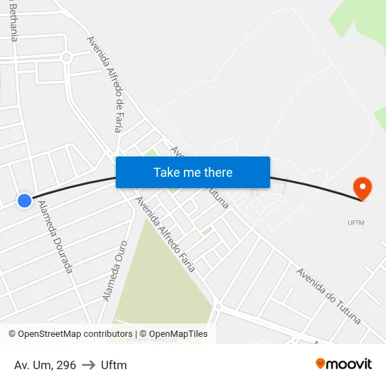Av. Um, 296 to Uftm map