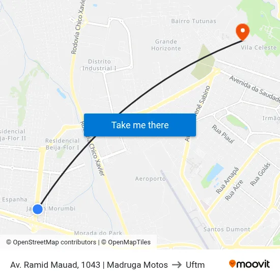 Av. Ramid Mauad, 1043 | Madruga Motos to Uftm map
