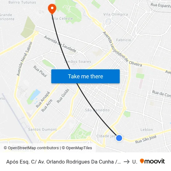 Após Esq. C/ Av. Orlando Rodrigues Da Cunha / Lateral Trevão Materiais Para Construção (Rua José Bonifácio) to Uftm map