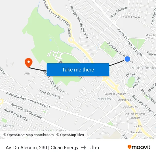 Av. Do Alecrim, 230 | Clean Energy to Uftm map