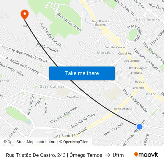 Rua Tristão De Castro, 243 | Ômega Ternos to Uftm map