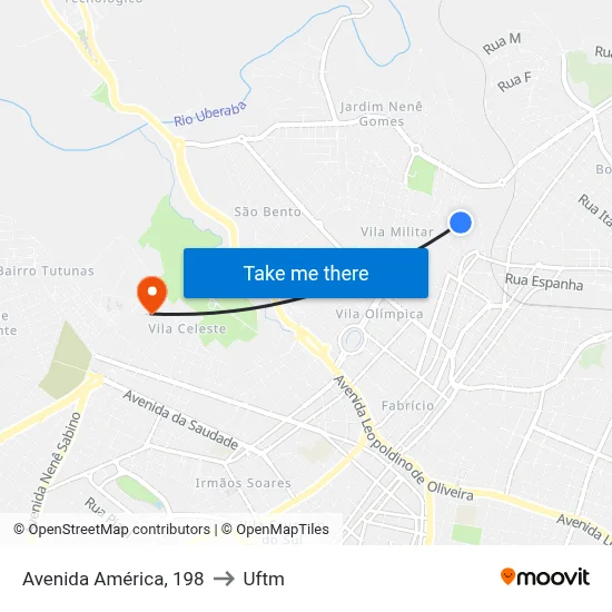 Avenida América, 198 to Uftm map