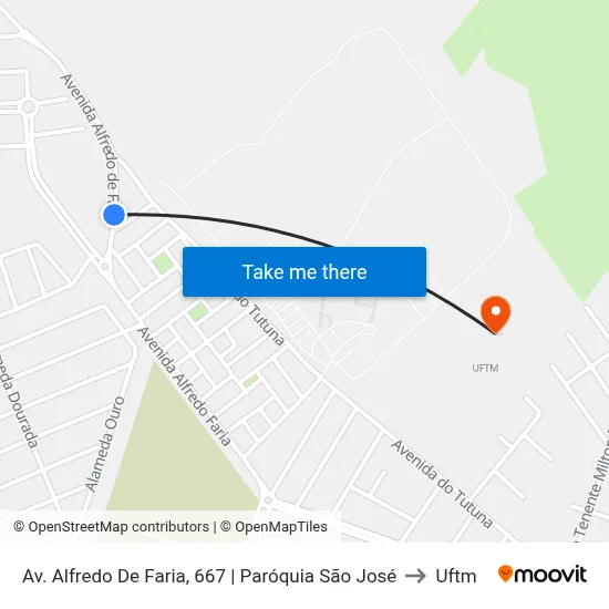 Av. Alfredo De Faria, 667 | Paróquia São José to Uftm map