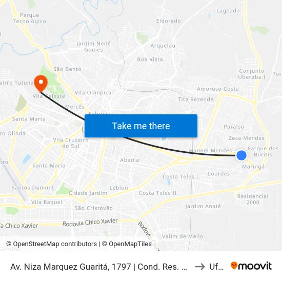 Av. Niza Marquez Guaritá, 1797 | Cond. Res. Arsenal to Uftm map
