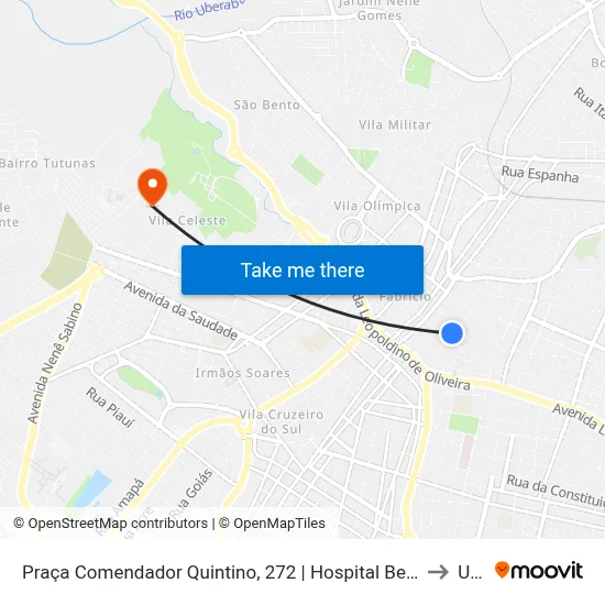 Praça Comendador Quintino, 272 | Hospital Beneficiência Portuguesa to Uftm map
