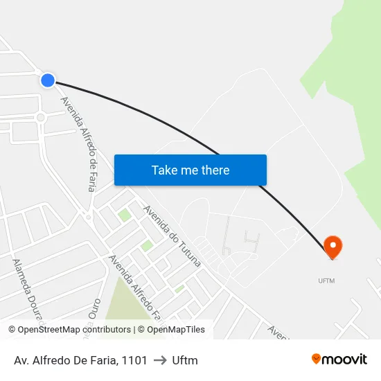 Av. Alfredo De Faria, 1101 to Uftm map