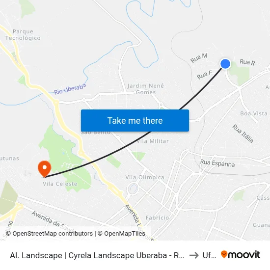 Al. Landscape | Cyrela Landscape Uberaba - Res. Diamantino to Uftm map