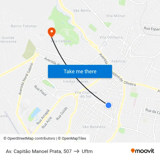 Av. Capitão Manoel Prata, 507 to Uftm map