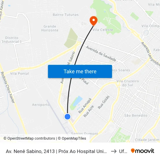 Av. Nenê Sabino, 2413 | Próx Ao Hospital Universitário to Uftm map