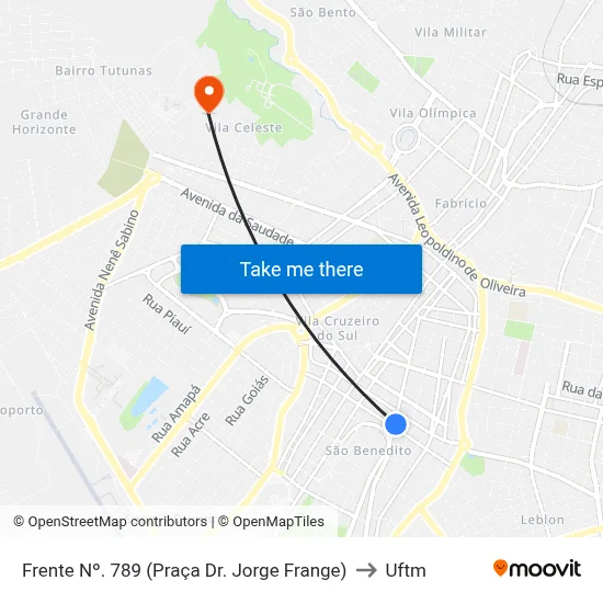 Frente Nº. 789 (Praça Dr. Jorge Frange) to Uftm map