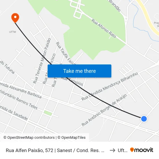 Rua Alfen Paixão, 572 | Sanest / Cond. Res. Marisa to Uftm map