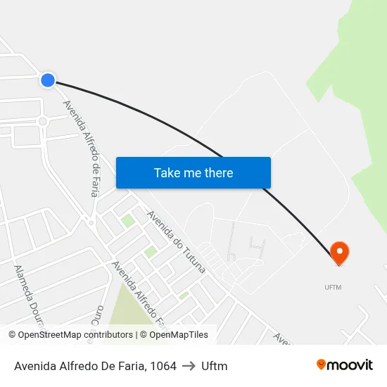 Avenida Alfredo De Faria, 1064 to Uftm map