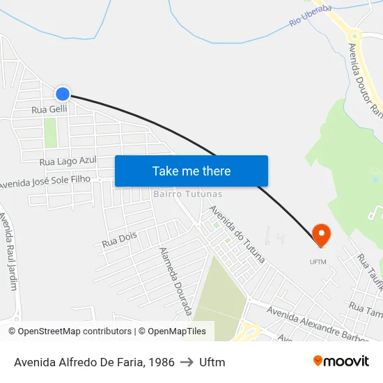 Avenida Alfredo De Faria, 1986 to Uftm map