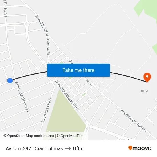 Av. Um, 297 | Cras Tutunas to Uftm map
