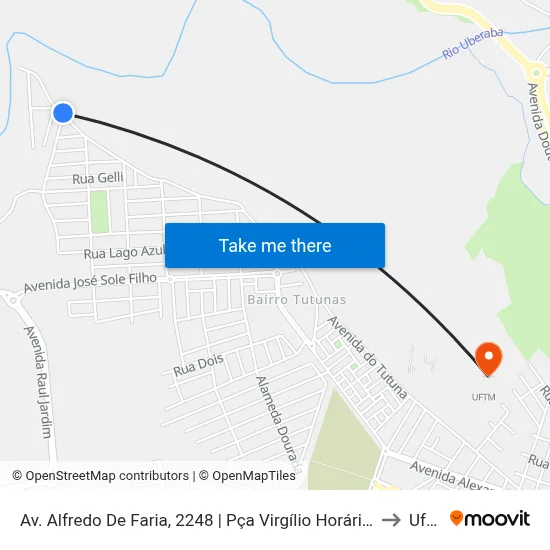 Av. Alfredo De Faria, 2248 | Pça Virgílio Horário Abreu to Uftm map