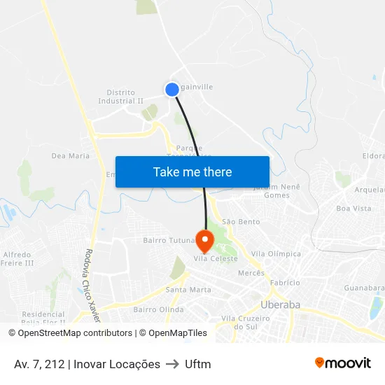 Av. 7, 212 | Inovar Locações to Uftm map