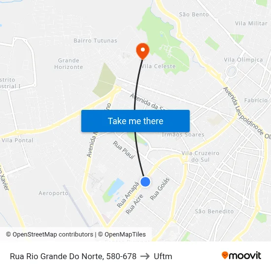 Rua Rio Grande Do Norte, 580-678 to Uftm map