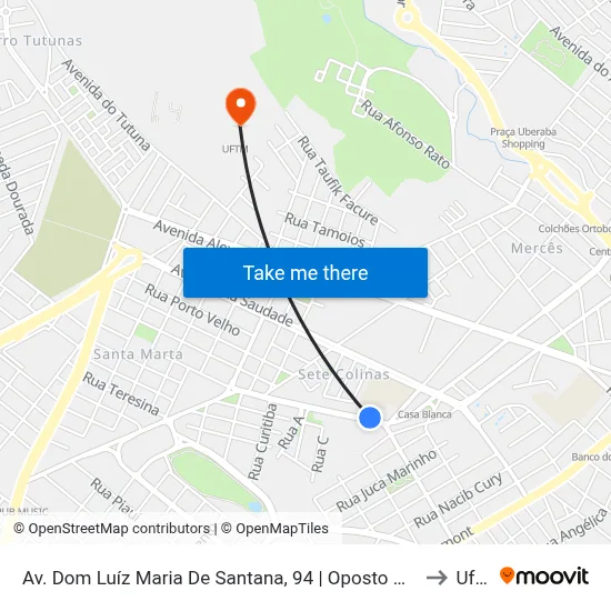 Av. Dom Luíz Maria De Santana, 94 | Oposto A Prefeitura to Uftm map