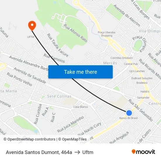 Avenida Santos Dumont, 464a to Uftm map