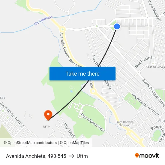 Avenida Anchieta, 493-545 to Uftm map