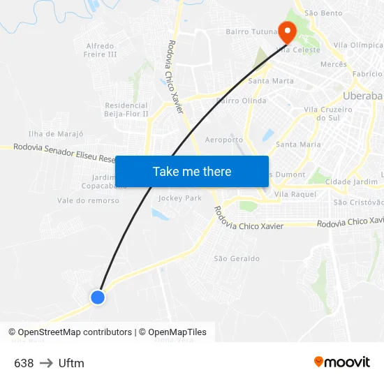 638 to Uftm map