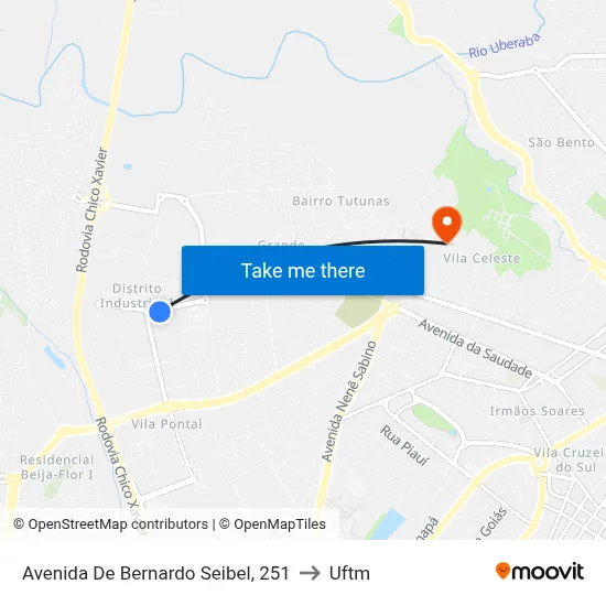 Avenida De Bernardo Seibel, 251 to Uftm map