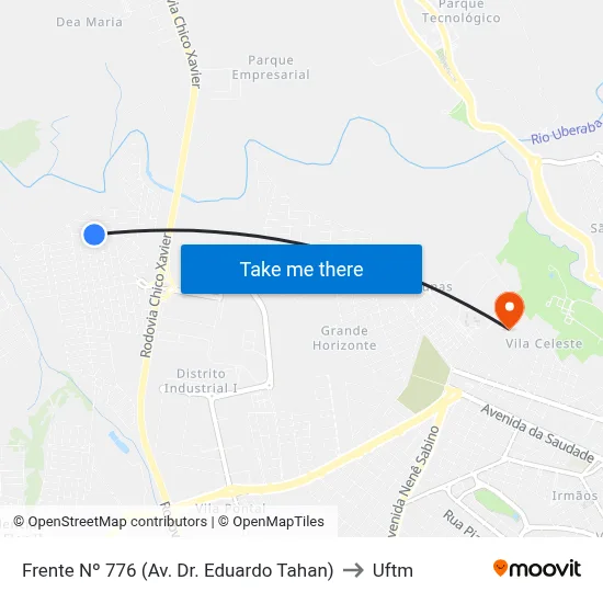 Frente Nº 776 (Av. Dr. Eduardo Tahan) to Uftm map