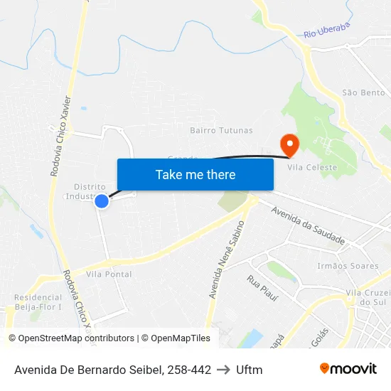 Avenida De Bernardo Seibel, 258-442 to Uftm map