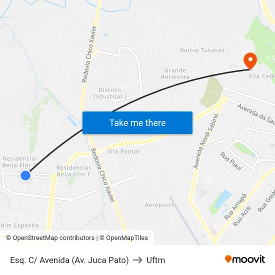 Esq. C/ Avenida (Av. Juca Pato) to Uftm map