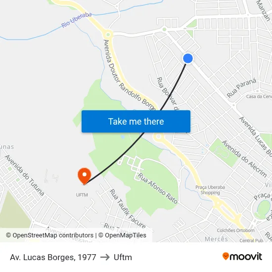 Av. Lucas Borges, 1977 to Uftm map