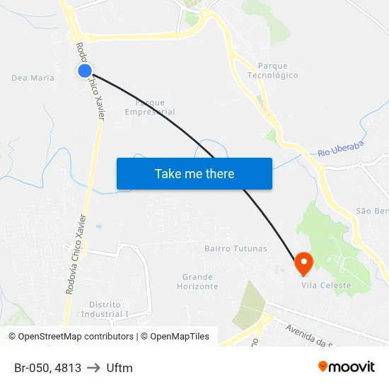 Br-050, 4813 to Uftm map