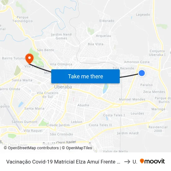 Vacinação Covid-19 Matricial Elza Amuí Frente Ums Prof. Aluísio Prata (Av. Professora Maria Da Paz Barcelos Almeida) to Uftm map