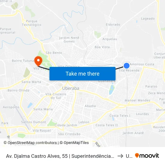 Av. Djalma Castro Alves, 55 | Superintendência De Trânsito E Nilton Auto Elétrica to Uftm map