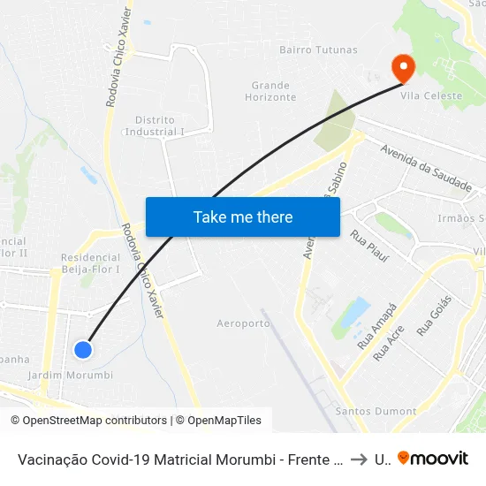 Vacinação Covid-19 Matricial Morumbi - Frente Ubs Jardim Morumbi (Av. Orlando Rodrigues Da Silva) to Uftm map