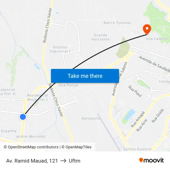 Av. Ramid Mauad, 121 to Uftm map