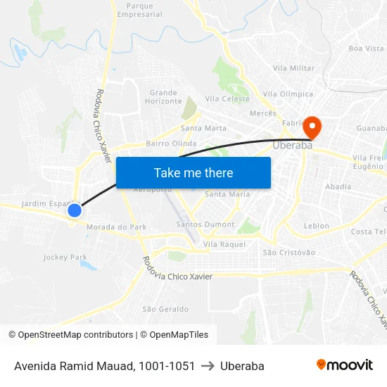 Av. Ramid Mauad, 1043 | Madruga Motos to Uberaba map