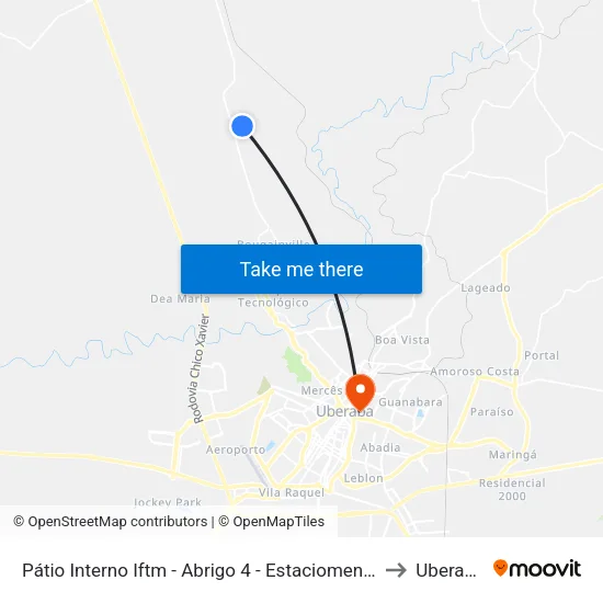 Pátio Interno Iftm - Abrigo 4 - Estaciomento to Uberaba map
