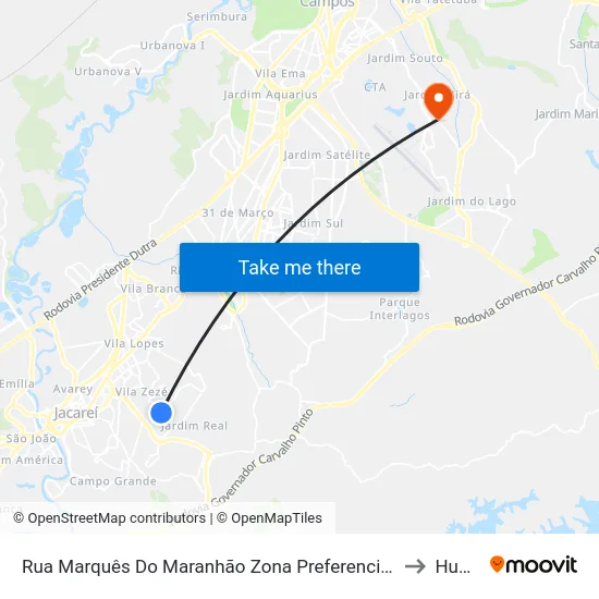 Rua Marquês Do Maranhão Zona Preferencial 01 - Zap 1 Jacareí - São Paulo 12312 Brasil to Humanitas map