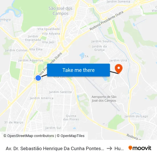 Av. Dr. Sebastião Henrique Da Cunha Pontes, 3333 - Jardim Anhembi, São José Dos Campos to Humanitas map